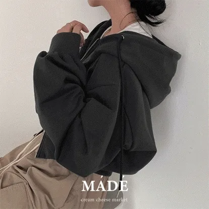 [💖후기극찬/가을교복💖]  자체제작 #크치Made 꿈에 나온 핏, 사계절 입는 크롭 투웨이 후드집업 - zipup : 가을옷,가을,가을까지,여름아우터,트레이닝,장마철 필수템