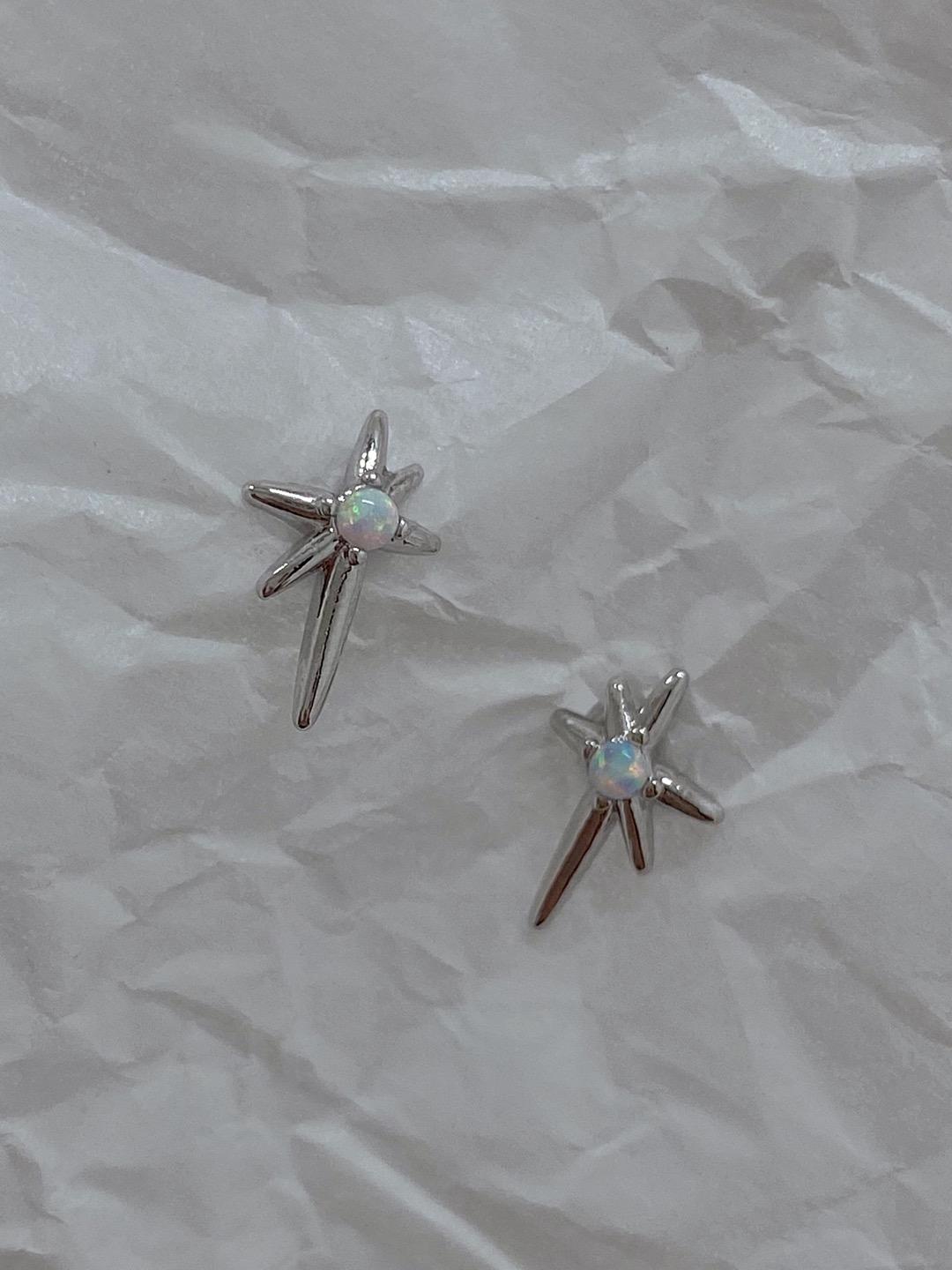 Opal spark earring
