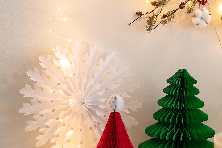 크리스마스 페이퍼모빌 행잉 가랜드 3종세트