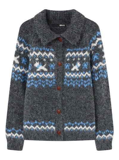 노르딕 카라 버튼 니트 가디건 (BX4CD004L0)