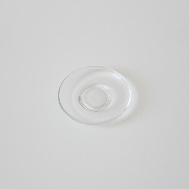 Mini glass plate 인센스 유리 받침