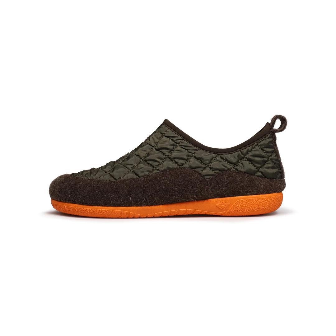 [GURUS Room Shoes] Slip On House Boots _ Khaki/Orange (50% SALE)