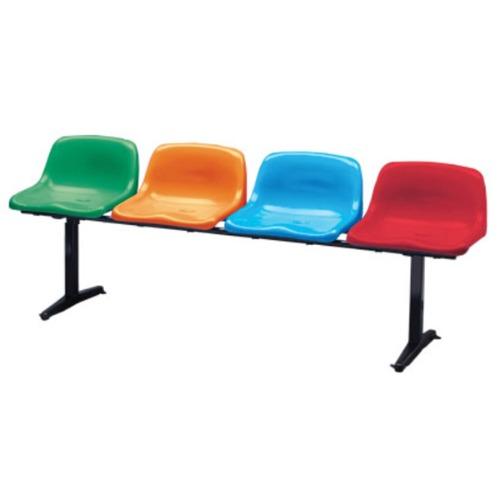 야외용 플라스틱 관중석 벤치 - 등받이 O