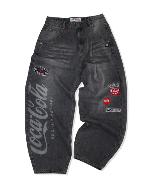 [코카콜라] 벌룬 데님 팬츠(블랙)