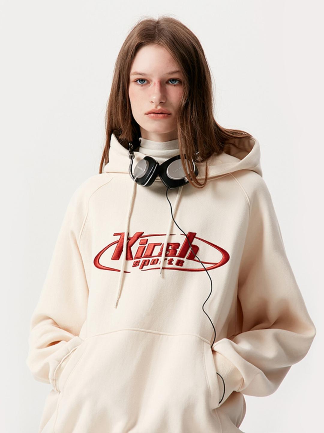 SPORTS CIRCLE LOGO HOODIE KA [BEIGE]