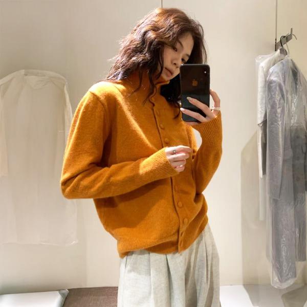 [KN-c849]버튼 폴라 니트