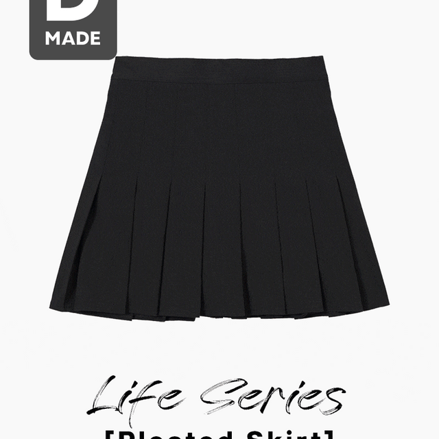 [MADE] 빅사이즈 S-5XL 라이프 시리즈 플리츠 밴딩 미니스커트