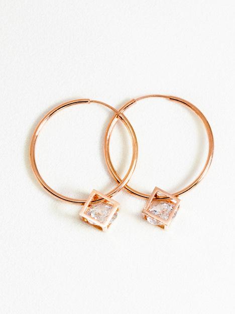 14k 발렌 로즈 링 귀걸이