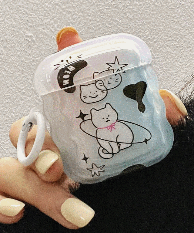 [전기종] 우주 대스타 고양이 에어팟케이스 프로 1세대 2세대 3세대