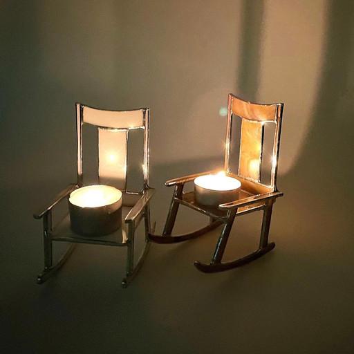 스테인드글라스 흔들의자 티라이트 캔들홀더