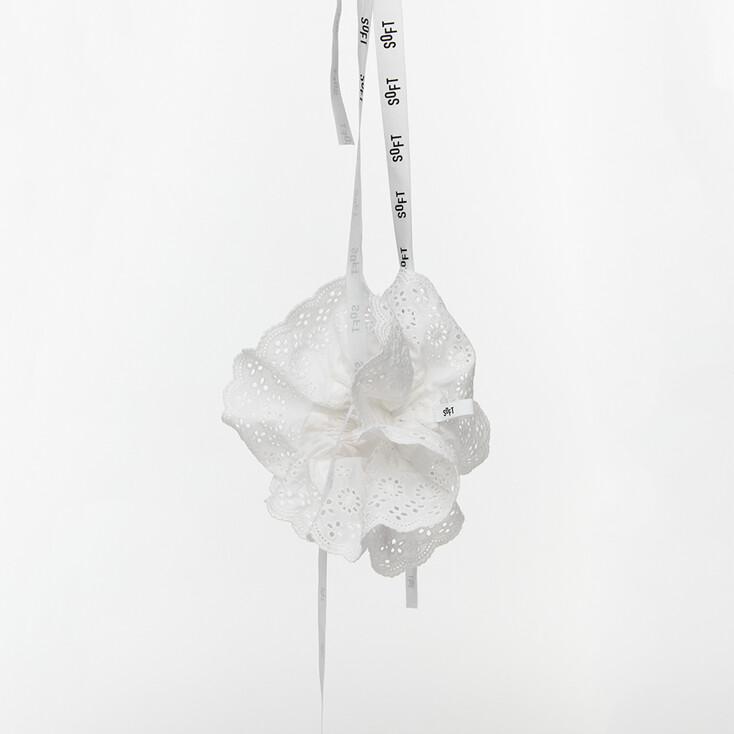 COTTON LACE SCRUNCH [WHITE]