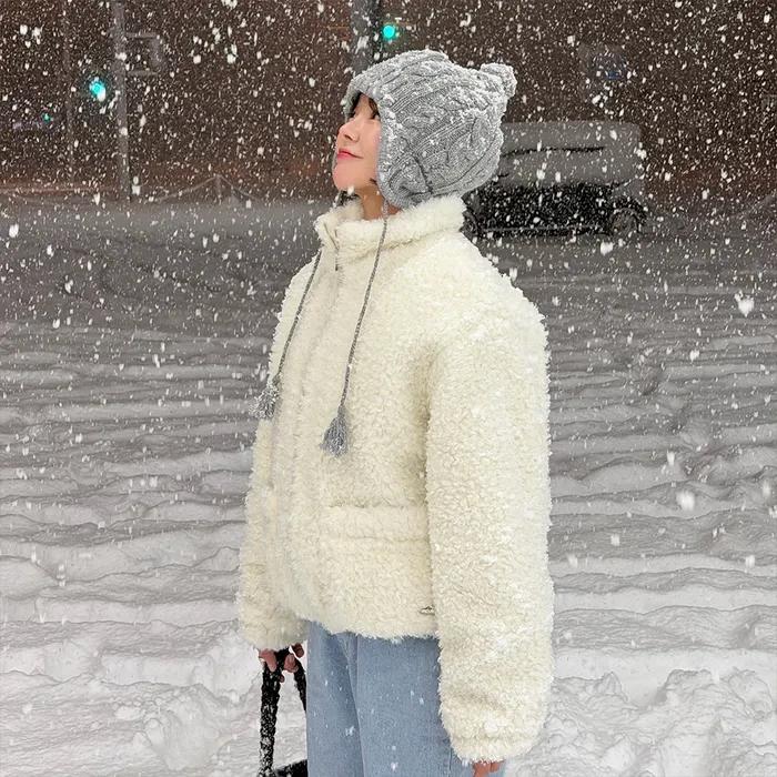 Snowing Fur Jumper - Ivory