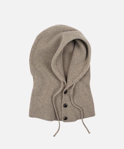 MERINO WOOL KNIT BALACLAVA _ OATMEAL