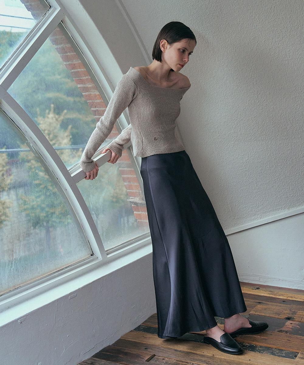 Backless over drop knit (Taupe)