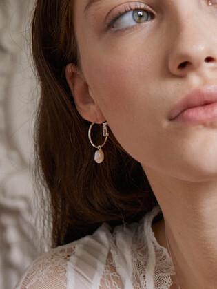 Tamia Pearl Ring Earrings