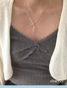 knot ribbon necklace (silver925)