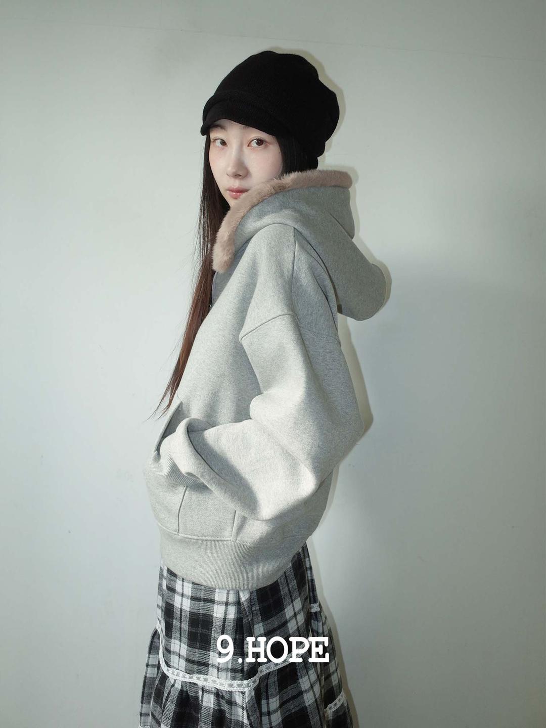 [9.hope] 클라후드 (fur) - gray