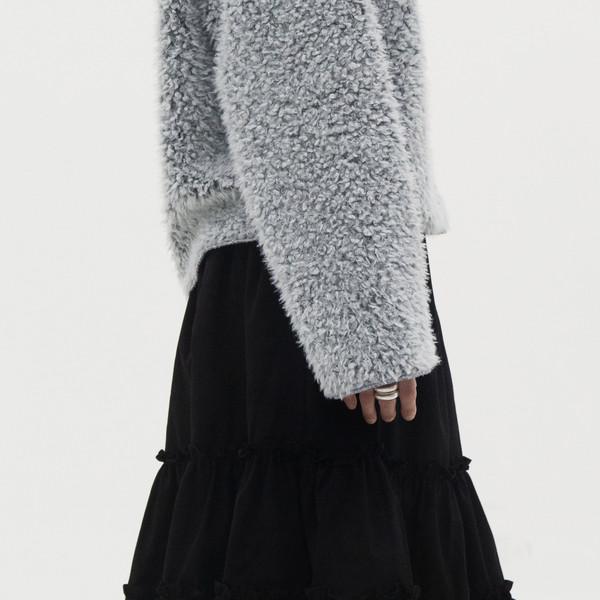 Flared Frill Skirt (Black)