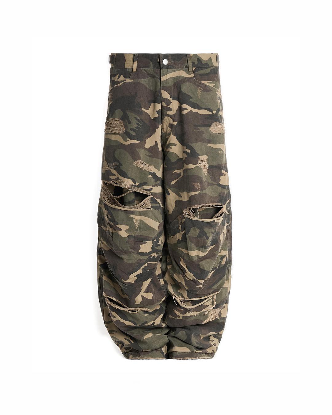 DESTROYED LAYERED 'NORMAL\' CAMOUFLAGE PANTS