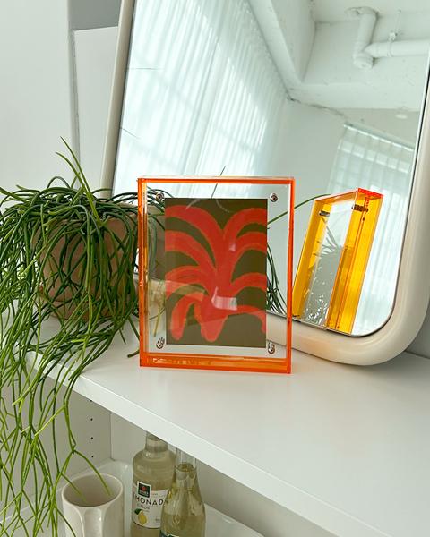 STICKY606 투명 아크릴 프레임 ORANGE 15x19cm