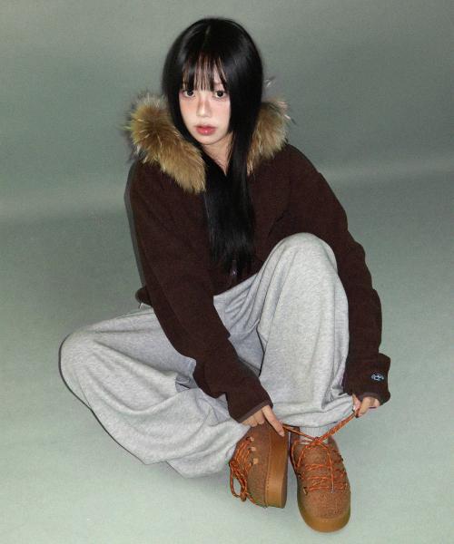 두들 레이스업 뽀글이 방한화