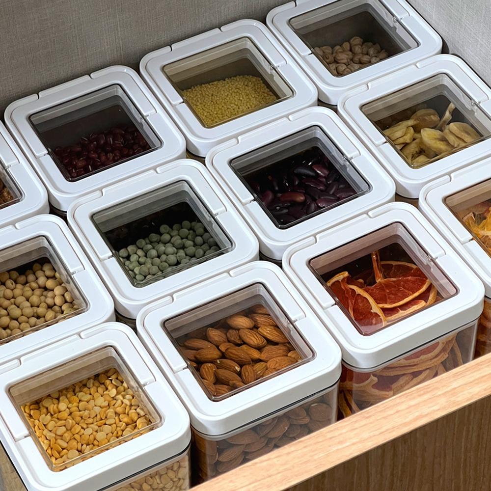 사각플라스틱통 냉장고정리 용기 냉동실 트레이 파스타면 보관 파스타통 시리얼통