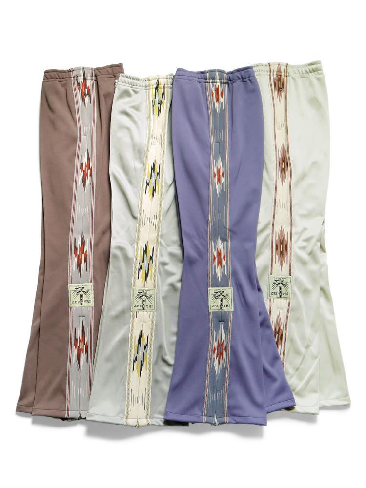 KAPITAL 캐피탈 스무스 저지 KOCHI & ZEPHYR 트랙 팬츠 (사이드라인) K2304LP097