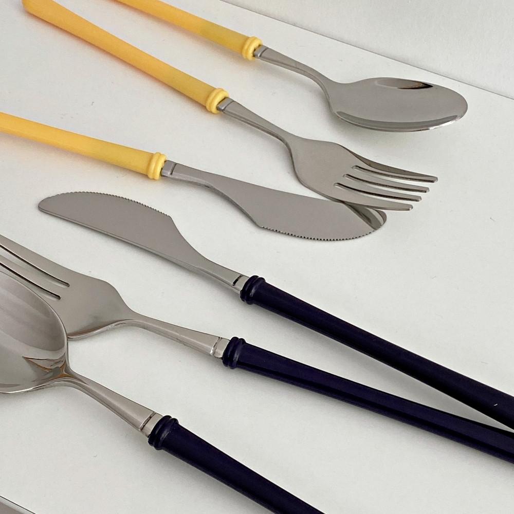 cafe cutlery 3p set 카페 커트러리 세트 스푼 포크 나이프 2color