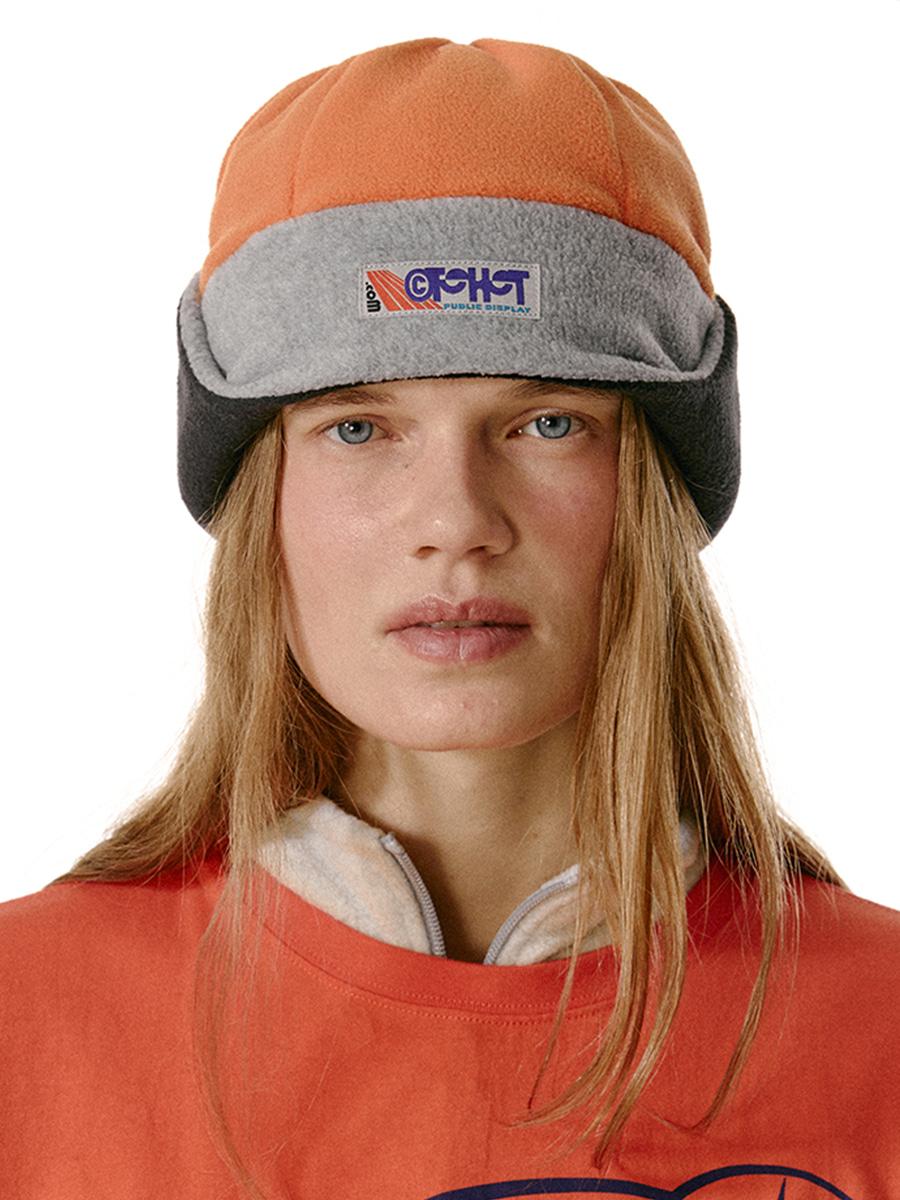 Recording Fleece Earflap Beanie Orange