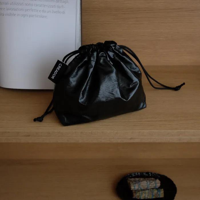 black glow stand string pouch