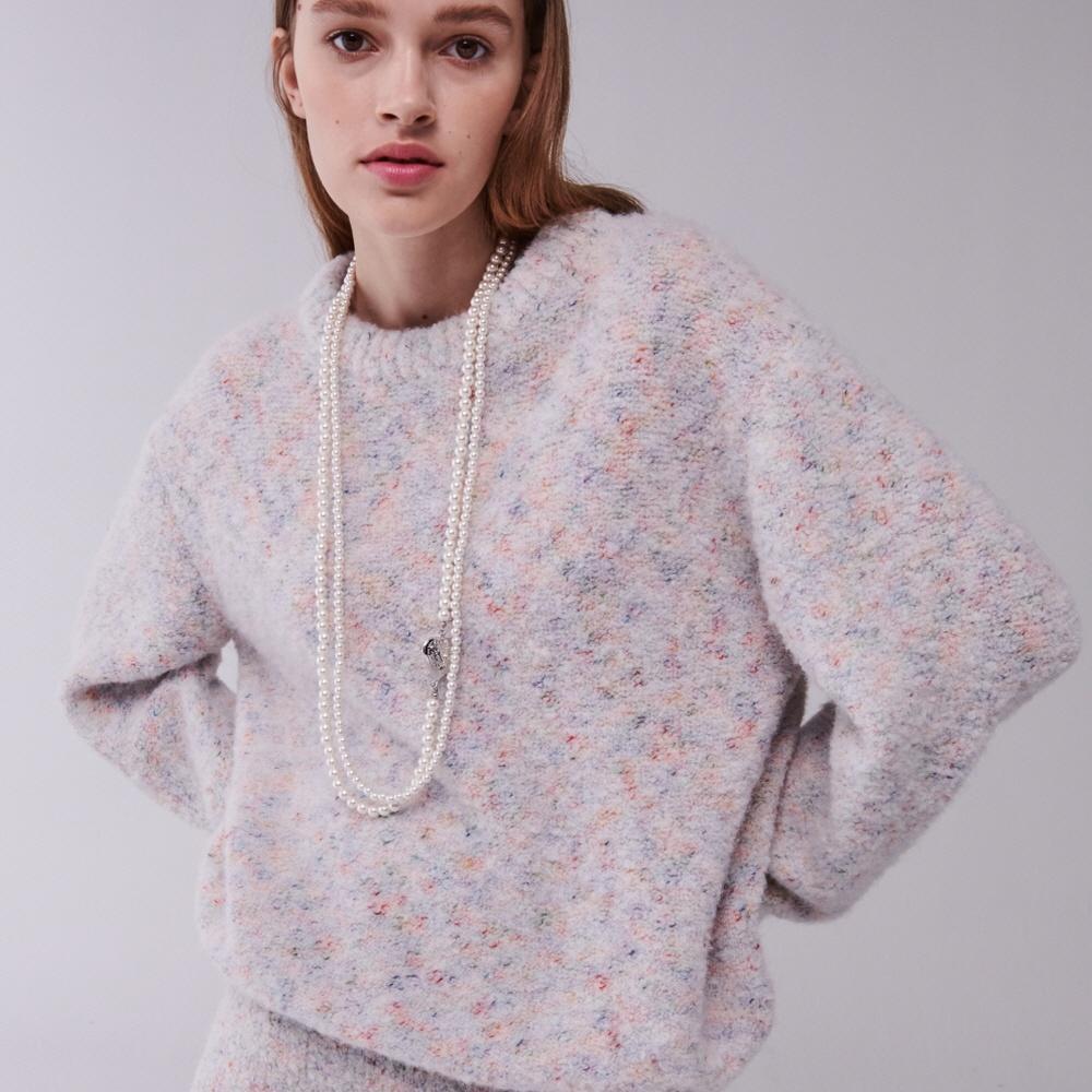 CENTAUR RAINBOW WOOL KNIT PULLOVER_IVORY
