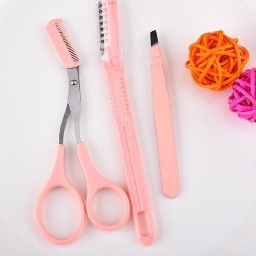 미용 눈썹 정리 트위저 쪽집게 눈썹 칼 가위 3종