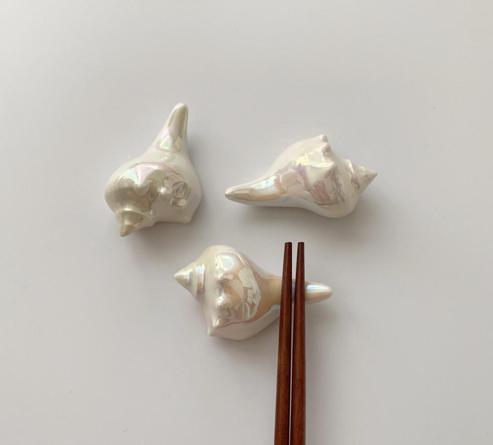 소라 수저 받침대 젓가락 받침 하시오키