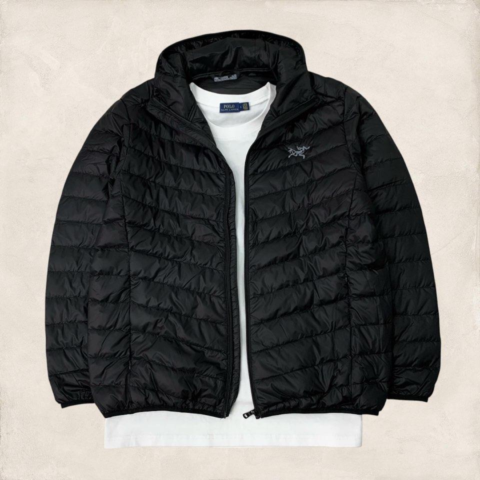 아크테릭스 후드 경량패딩 (블랙)