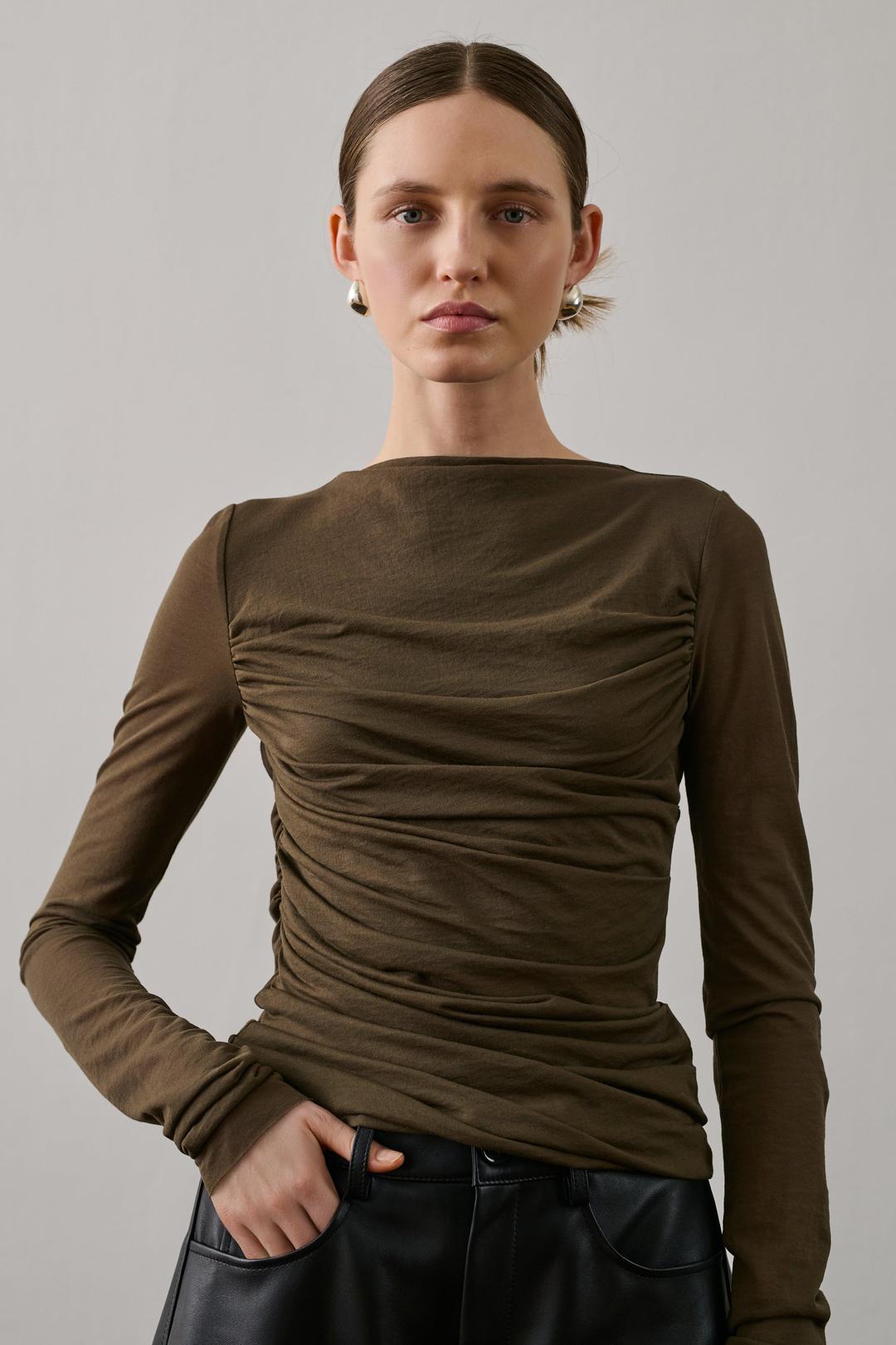 BROWN GAIA T-SHIRT - 34