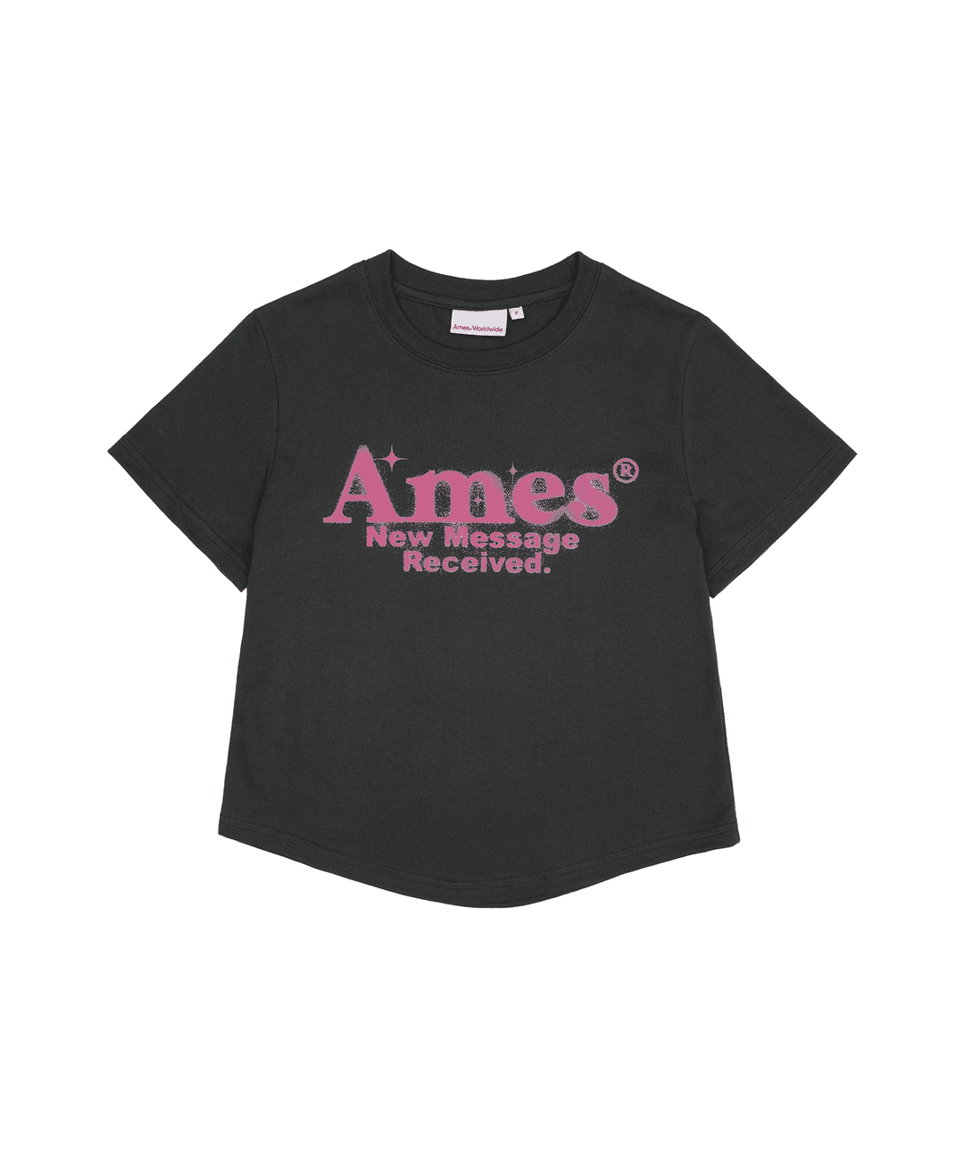 ROUND HEM CROP TEE CHARCOAL (AM2EMUT520A)
