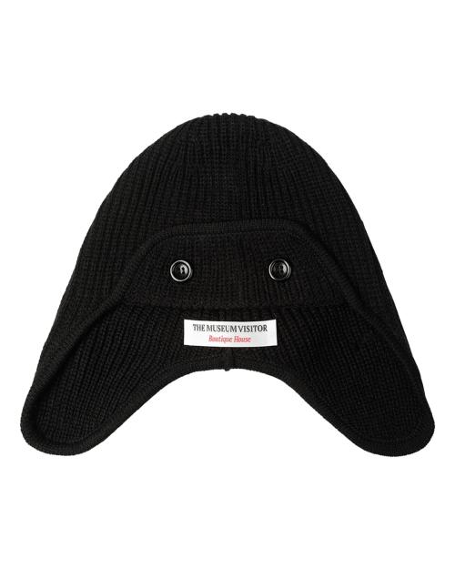 RIBBON KNIT BEANIE (BLACK)
