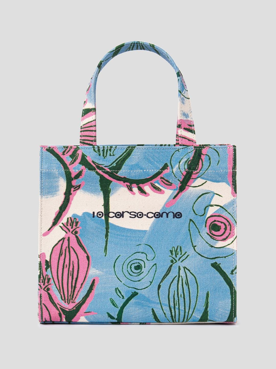 Blue Flora Canvas Bag