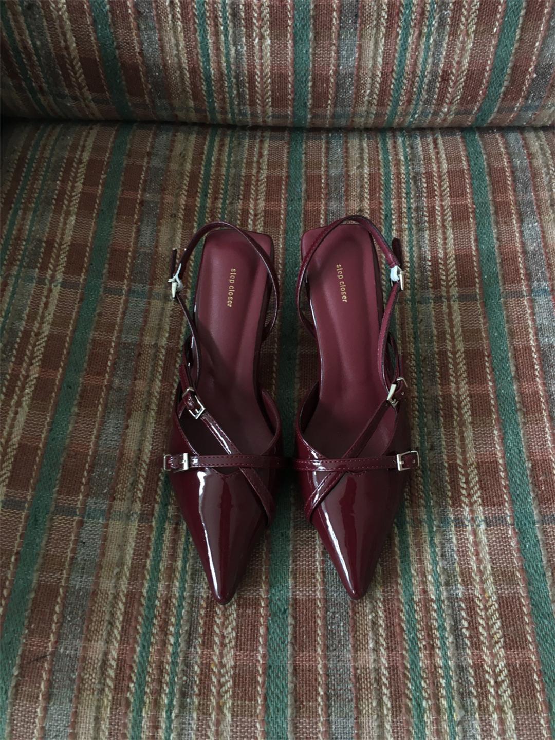 red slingback heel