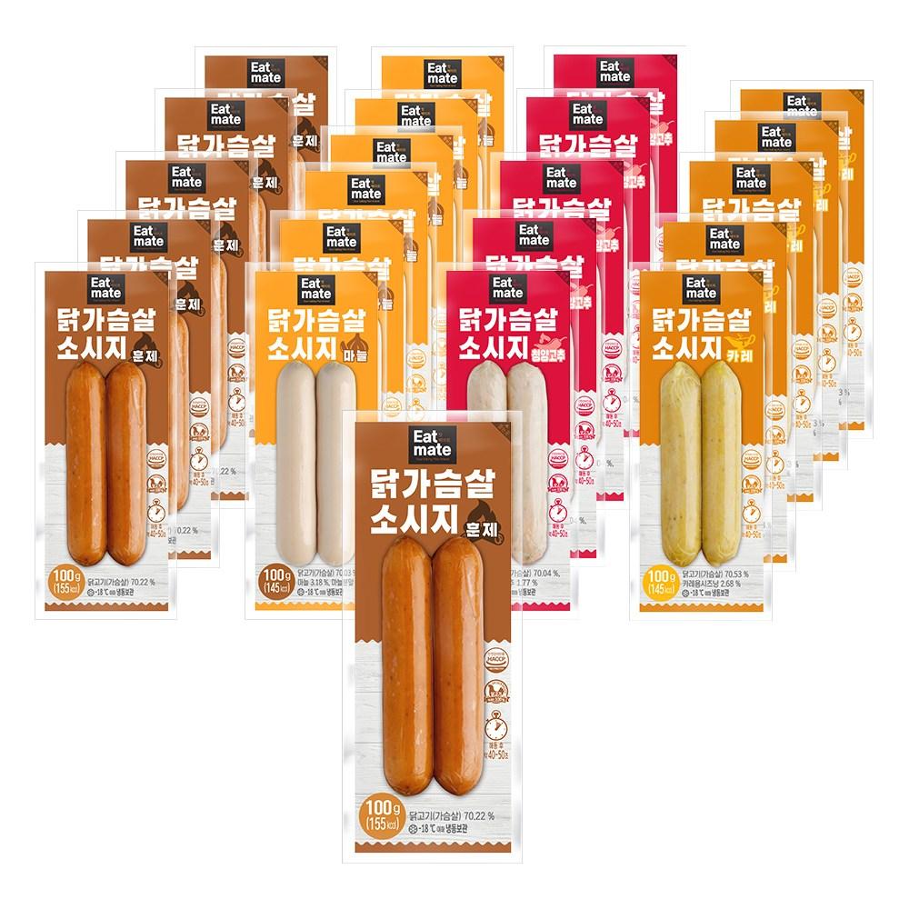 랭킹닭컴 잇메이트 닭가슴살 소시지, 100g, 22개