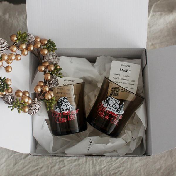 [Christmas gift set] My little christmas glass x 2