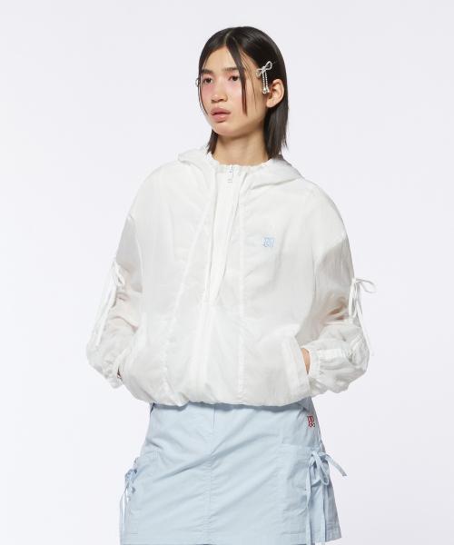 PP Shirring Wind Breaker Jumper (white)