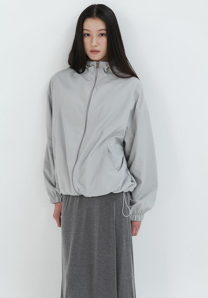 Logo Nylon Wind Jumper (Light grey)