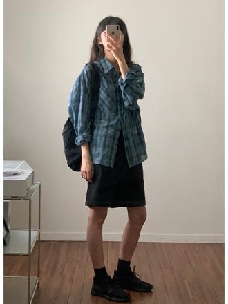 히아 체크 셔츠(2color)