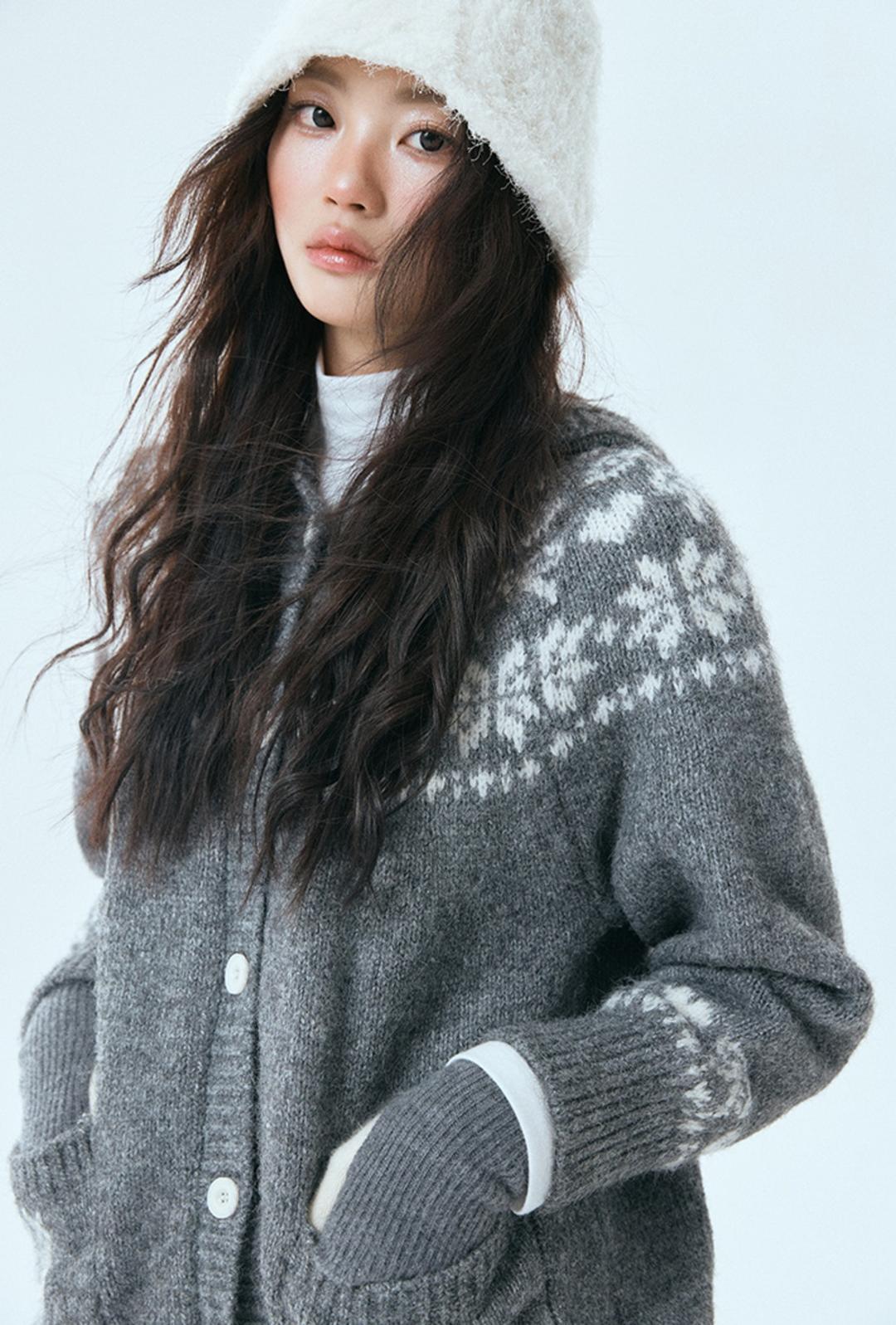 [리오더]스노우 패턴 후드 가디건 RE CKFV5SS_MIWCKG12QS