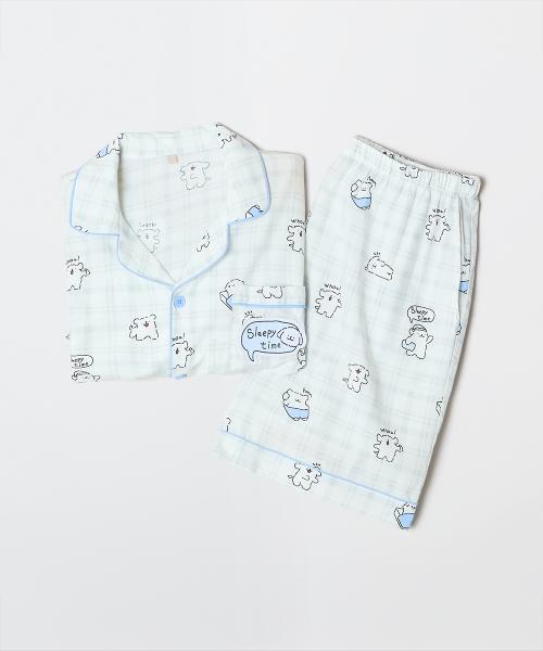 [몰티즈] 잘 시간이네 반팔 파자마(WHITE)_SPPPG25U10