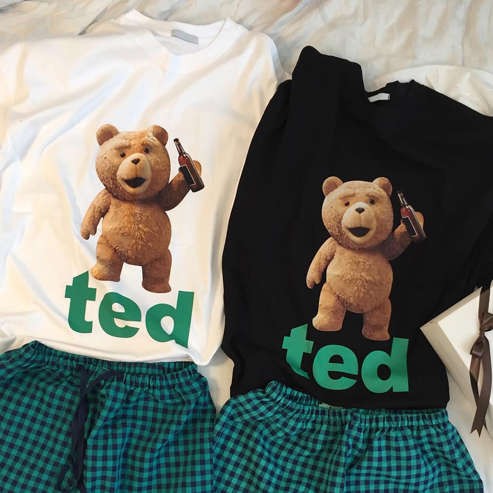 여름 커플 잠옷 시밀러룩 파자마 홈웨어 테드