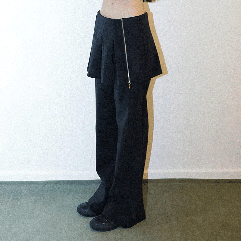 [EEUM] [유튜버 PICK] zipper detail skirt pants