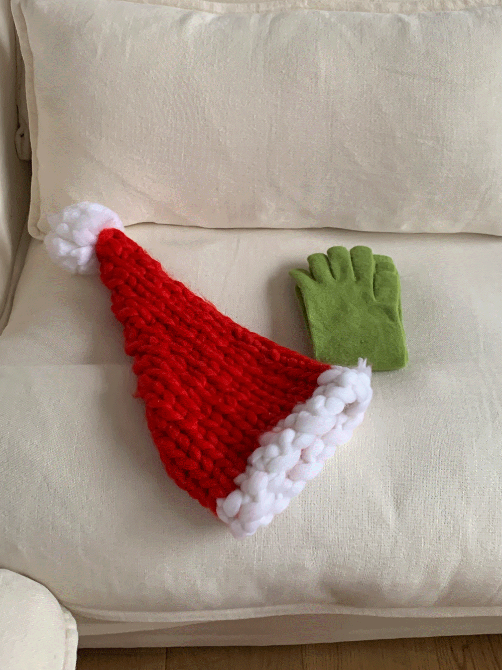 ♡바로배송♡산타걸 니트 모자