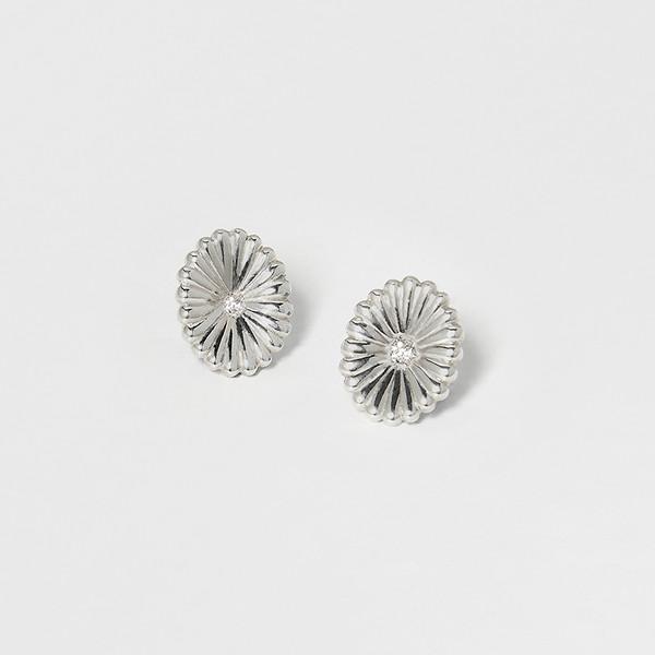 E003 Moissanite Flower Earrings Ⅱ